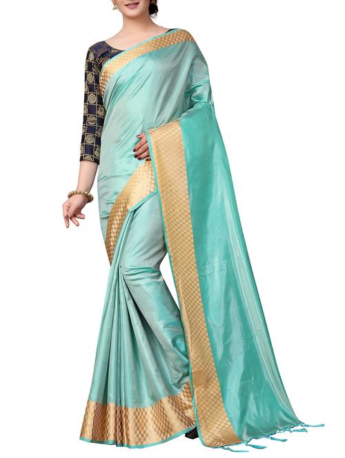 zari bordered saree with blouse - 15585317 - Very Small Image - 1
