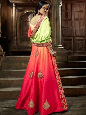 embroidered flared lehenga - 15585332 - Standard Image - 2