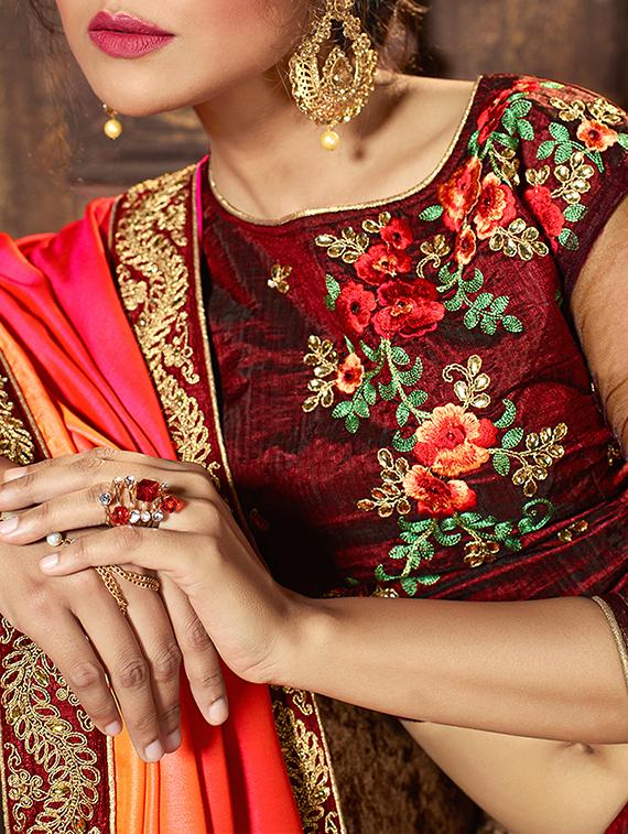 embroidered flared lehenga - 15585336 - Zoom Image - 2