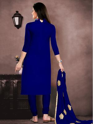 gota patti unstitched churidaar suit - 15585752 - Standard Image - 2