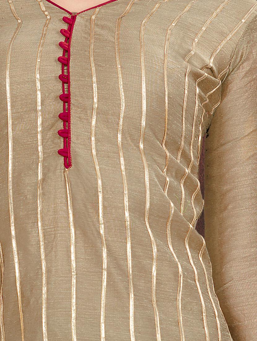 gota patti unstitched churidaar suit - 15585756 - Zoom Image - 2