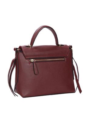 maroon leatherette (pu) regular sling bag - 15586099 - Standard Image - 2