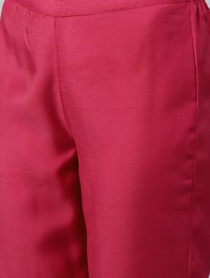 Gota patti chanderi kurta with palazzo set - 15586832 - Standard Image - 5