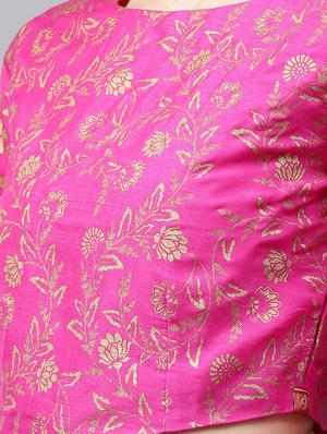 Fuchsia gold printed crop top - 15586869 - Standard Image - 5