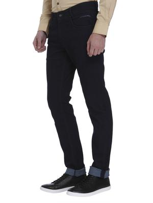 blue cotton blend plain jeans - 15587971 - Standard Image - 2