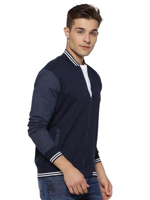 blue cotton bomber jacket - 15590324 - Standard Image - 2