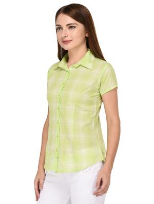 short sleeved checkered shirt - 15591376 - Standard Image - 2