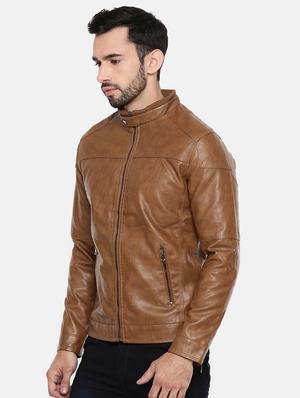 brown leather biker jacket - 15601729 - Standard Image - 2