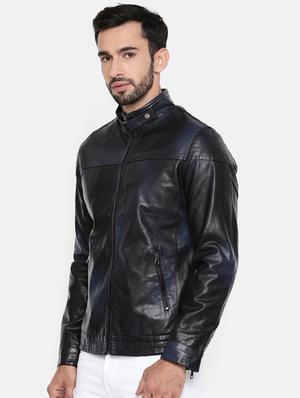 black leather biker jacket - 15601746 - Standard Image - 2