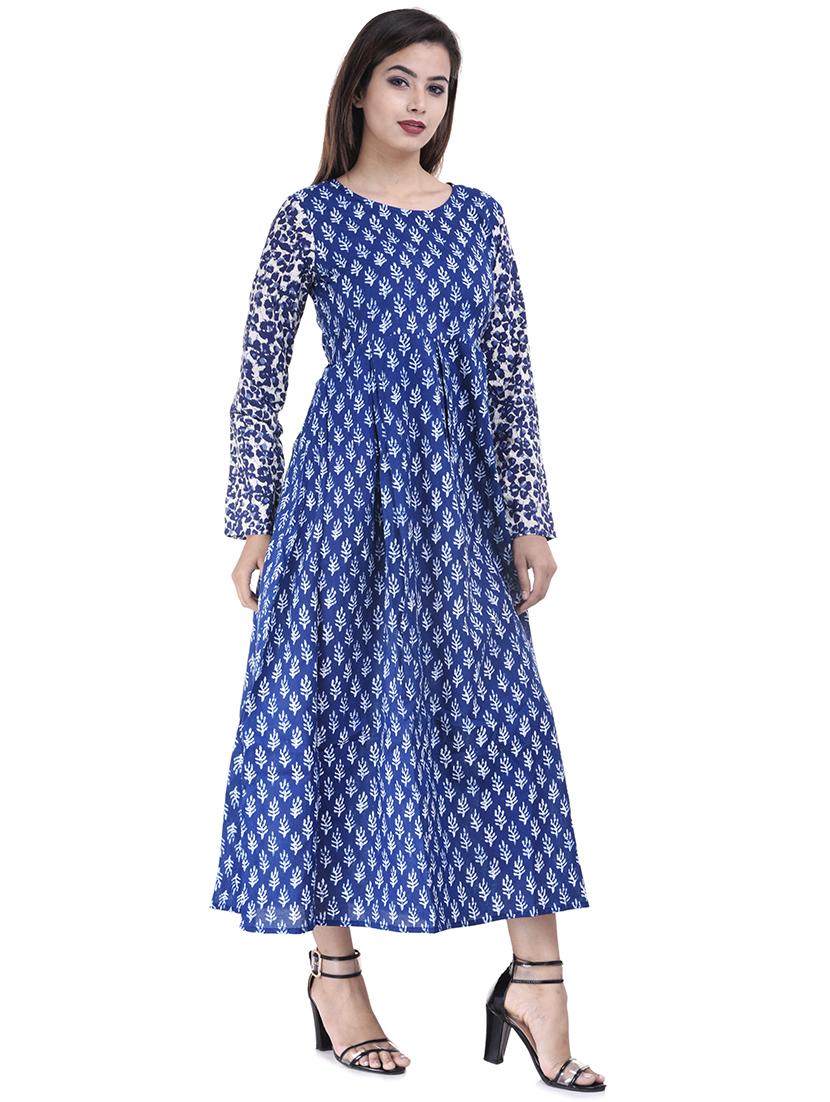 Indigo printed dress - 15603970 - Zoom Image - 2