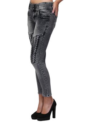 braid weave stone washed jeans - 15604538 - Standard Image - 2