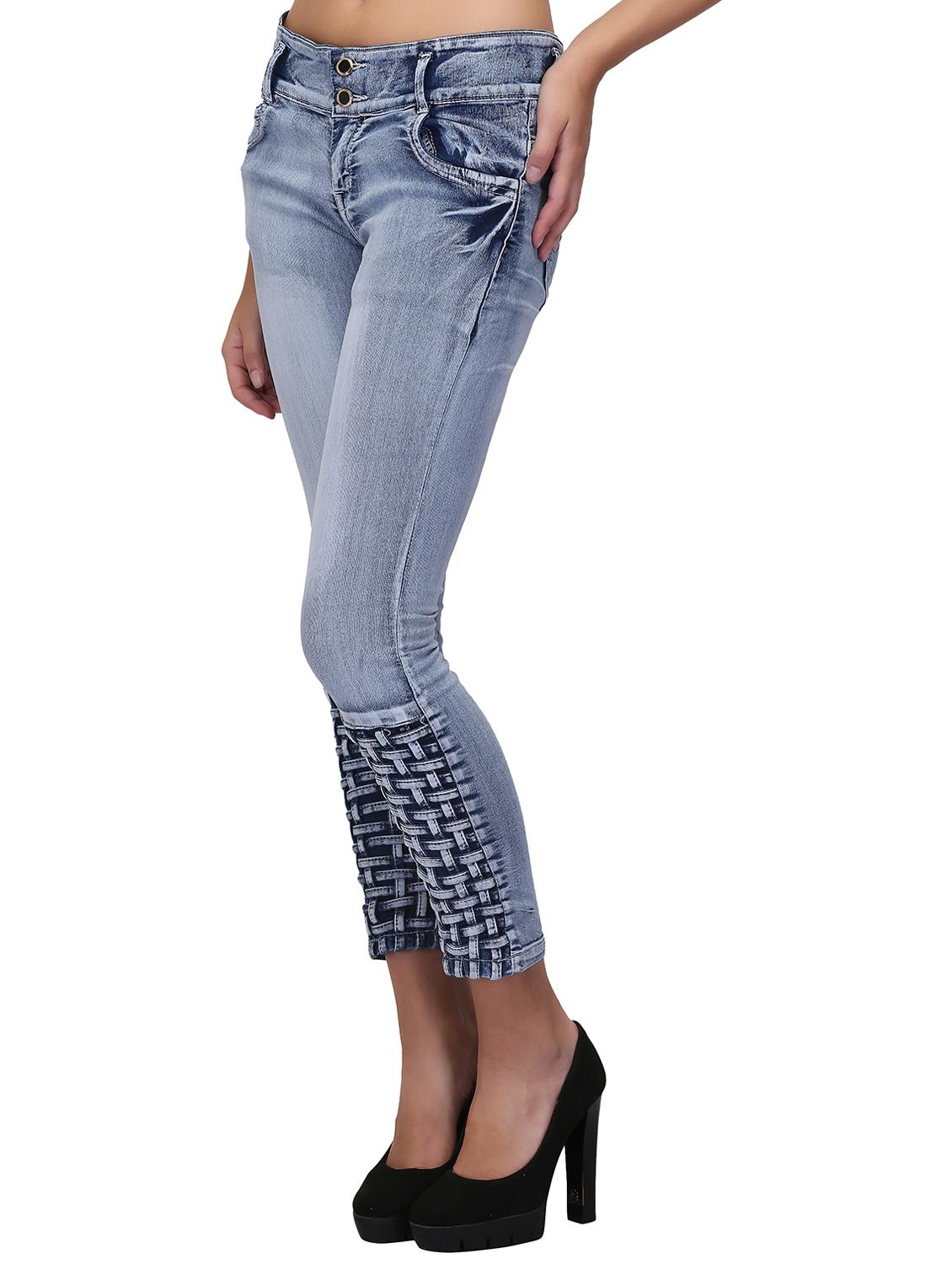 basket weave stone washed jeans - 15604545 - Zoom Image - 2