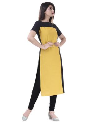Color block straight kurta - 15605810 - Standard Image - 2