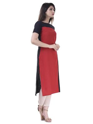 Color block straight kurta - 15605811 - Standard Image - 2
