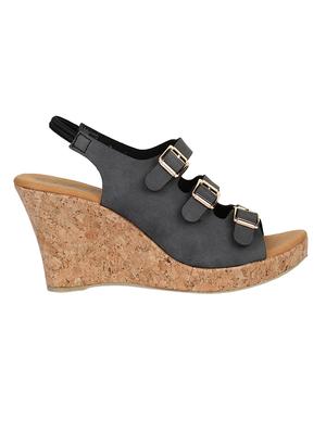 black platforms wedges - 15605982 - Standard Image - 2