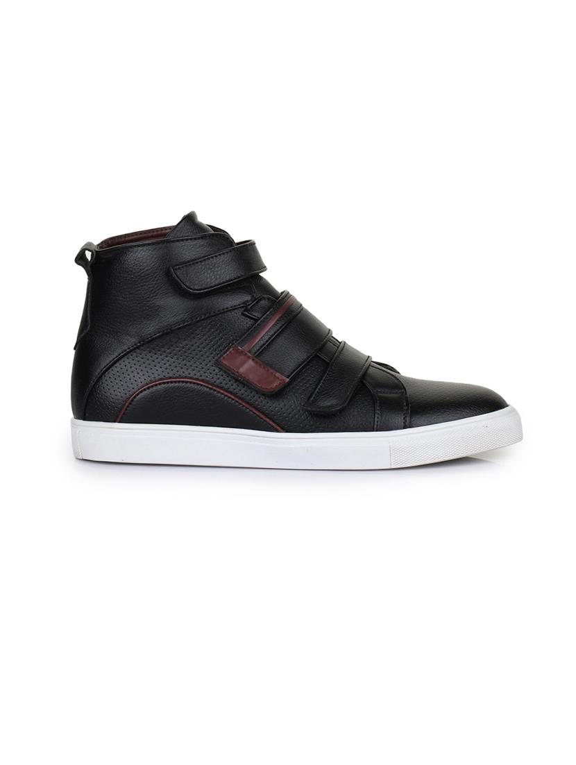 black leatherette slip on sneakers - 15606355 - Zoom Image - 2