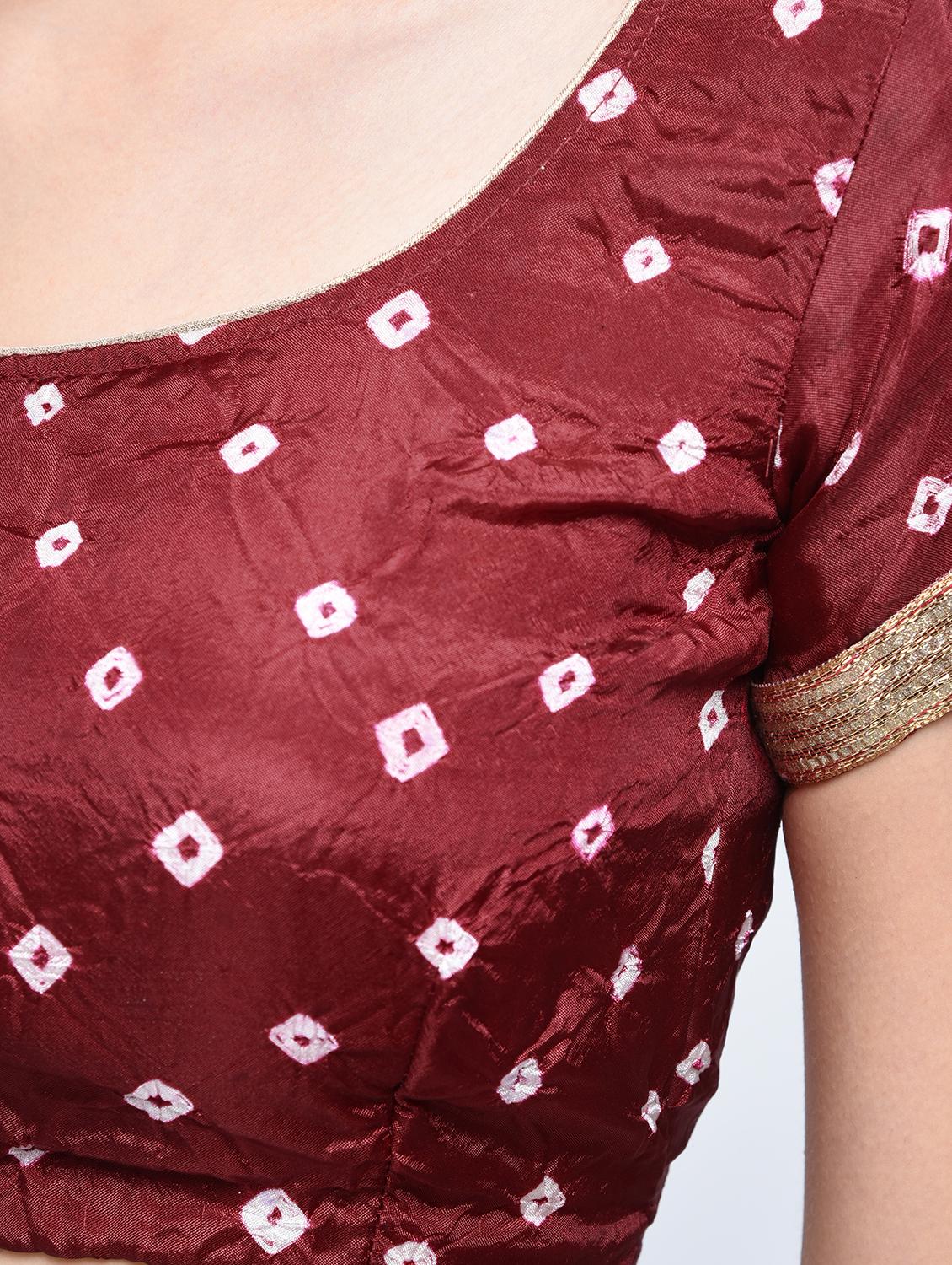 Bandhani flared lehenga set - 15606541 - Zoom Image - 5