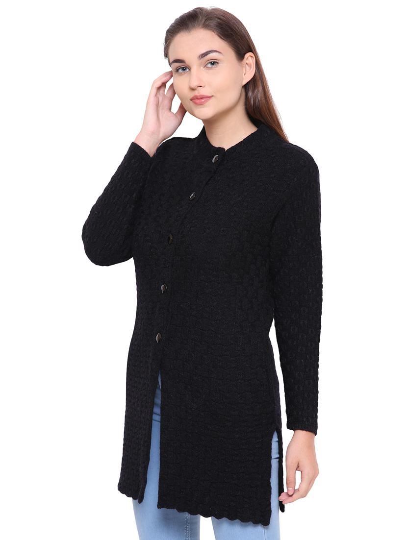 black cable knit cardigan - 15607336 - Zoom Image - 2
