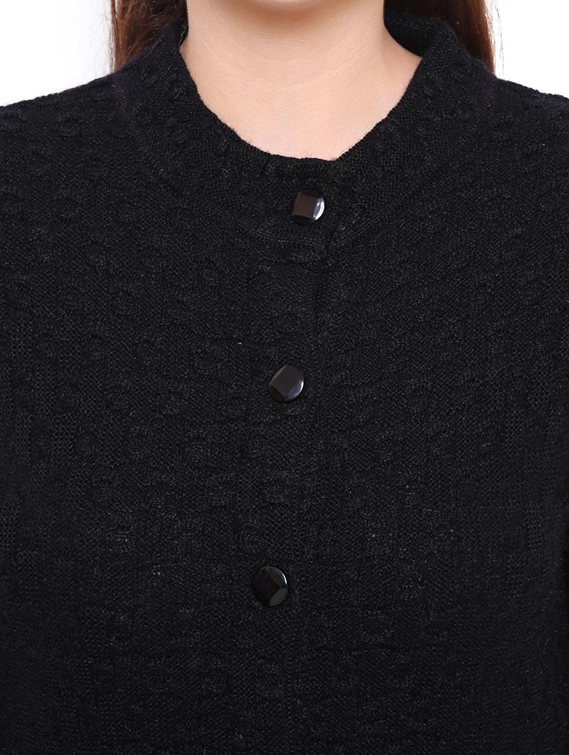 black cable knit cardigan - 15607336 - Zoom Image - 5