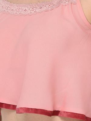contrast hem crop cami top - 15607670 - Standard Image - 5