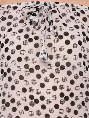 bell sleeved polka dots bardot top - 15607682 - Standard Image - 5