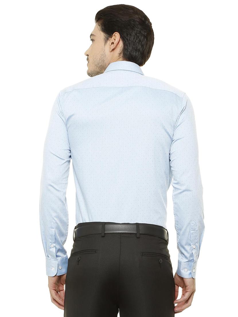blue cotton formal shirt - 15608514 - Zoom Image - 2