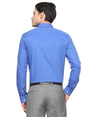 blue cotton formal shirt - 15608516 - Standard Image - 2
