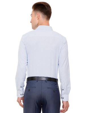 blue cotton blend formal shirt - 15608587 - Standard Image - 2