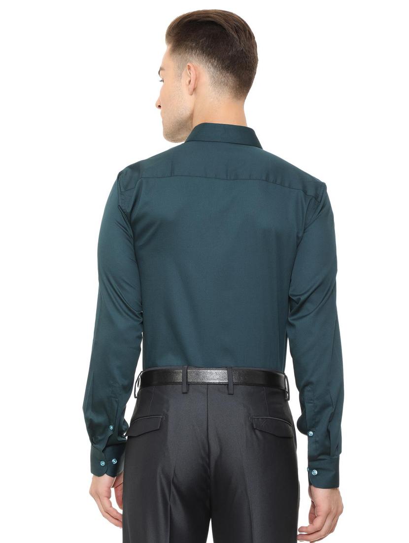 blue cotton formal shirt - 15608588 - Zoom Image - 2