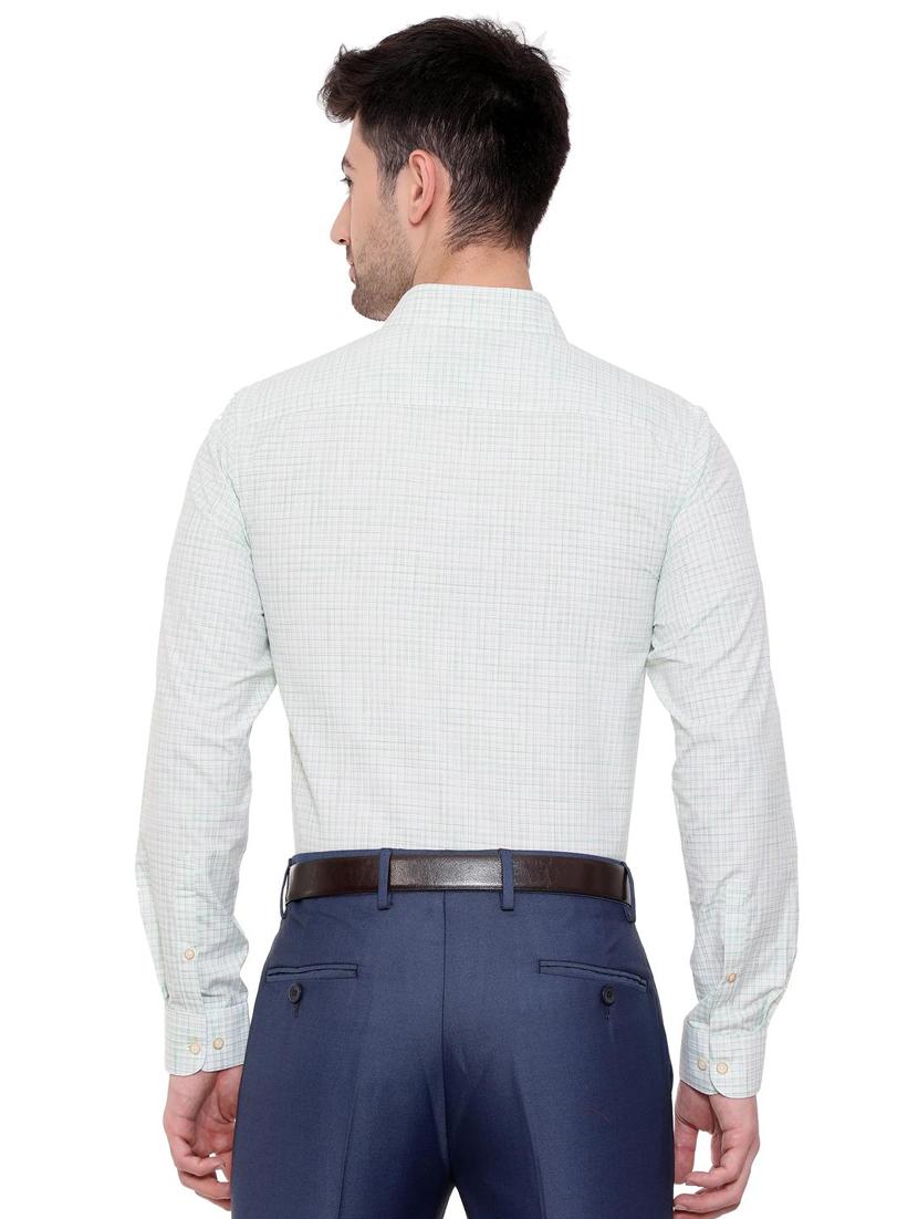green cotton blend formal shirt - 15608592 - Zoom Image - 2