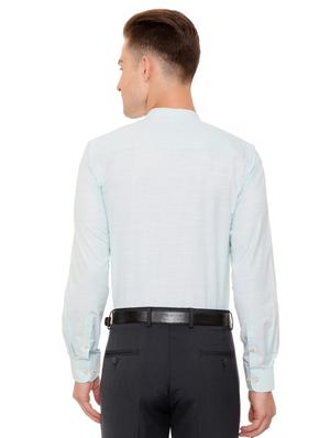 blue cotton blend formal shirt - 15608598 - Standard Image - 2