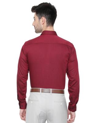 red cotton formal shirt - 15608606 - Standard Image - 2