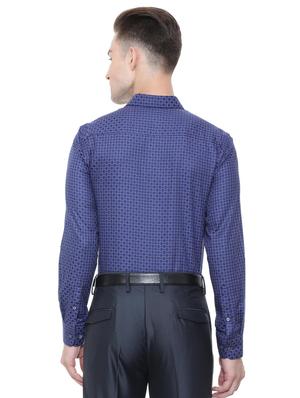 blue cotton blend formal shirt - 15608607 - Standard Image - 2
