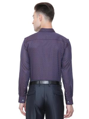 blue cotton blend formal shirt - 15608609 - Standard Image - 2