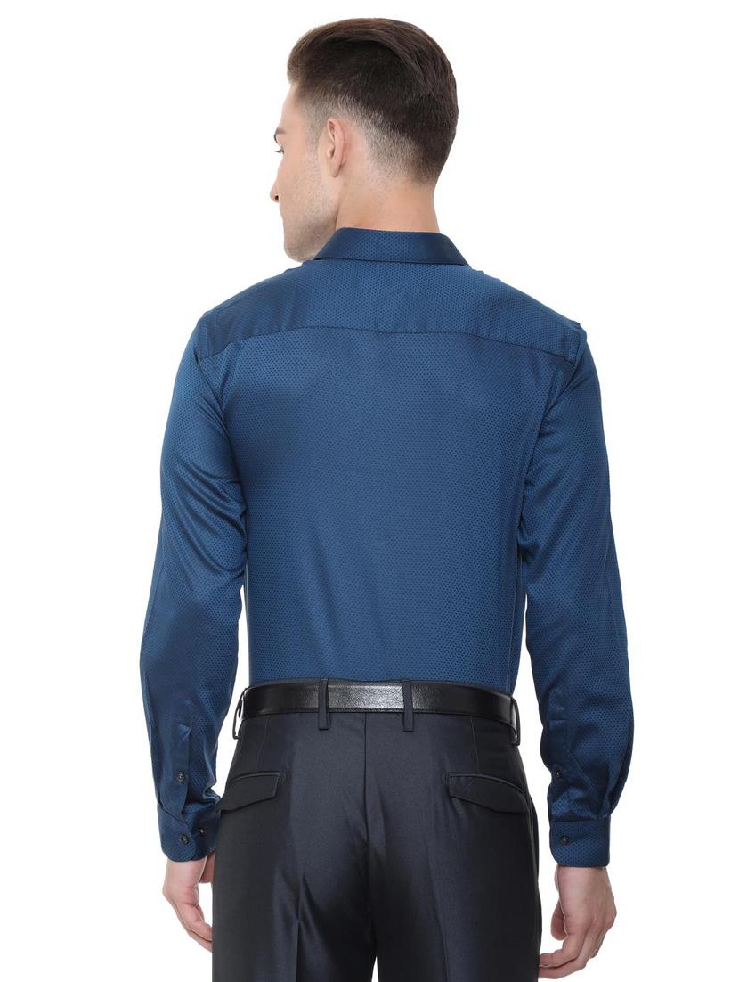 blue cotton formal shirt - 15608612 - Zoom Image - 2