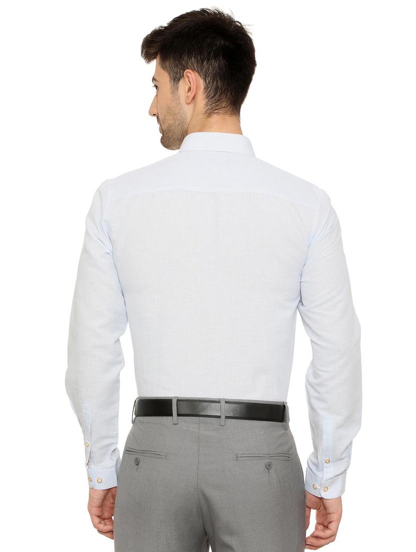 blue cotton blend formal shirt - 15608616 - Zoom Image - 2