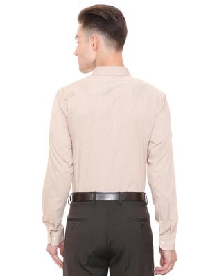 brown cotton blend formal shirt - 15608618 - Standard Image - 2