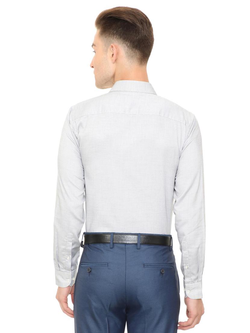 grey cotton blend formal shirt - 15608619 - Zoom Image - 2