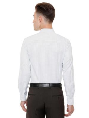 white cotton blend formal shirt - 15608625 - Standard Image - 2