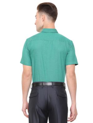 green cotton blend formal shirt - 15608627 - Standard Image - 2