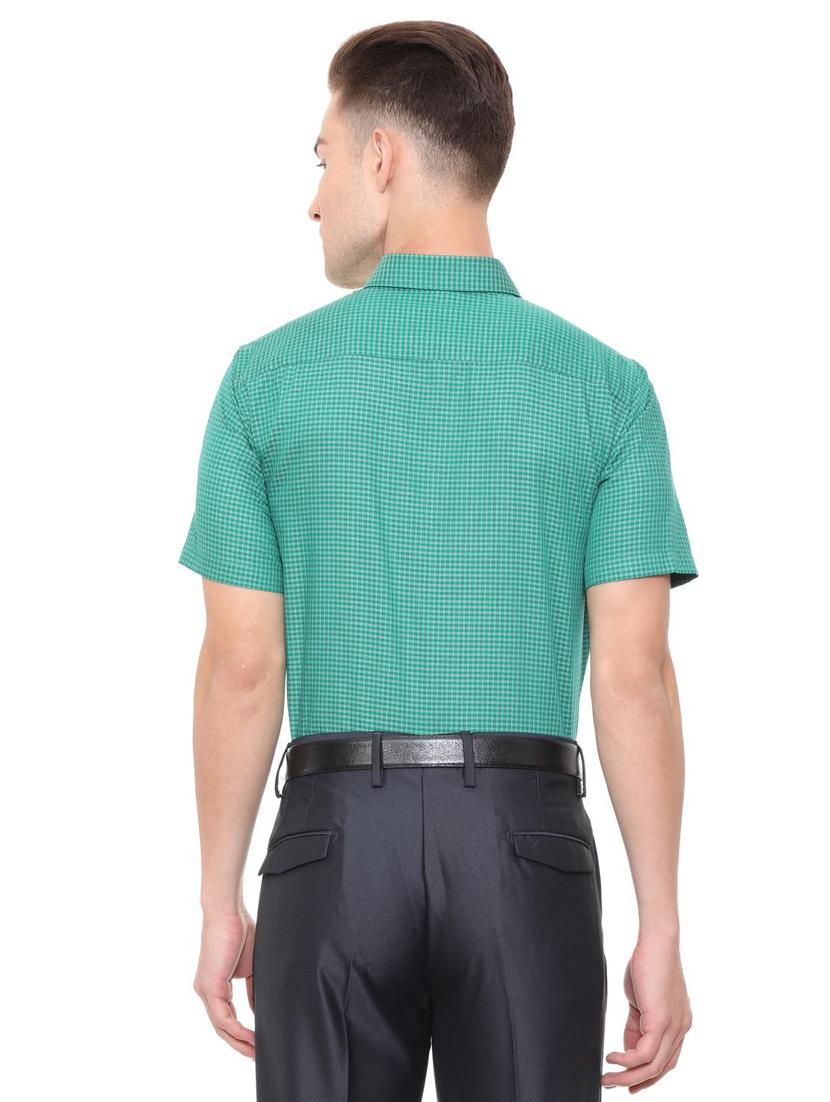 green cotton blend formal shirt - 15608627 - Zoom Image - 2