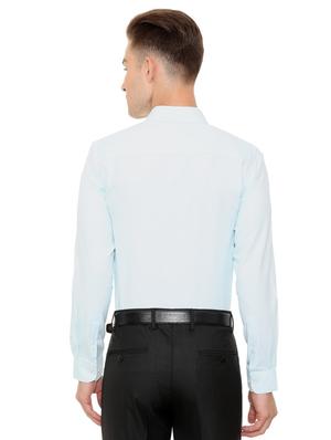 blue cotton blend formal shirt - 15608629 - Standard Image - 2