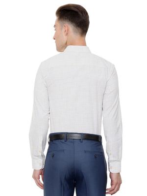 white cotton blend formal shirt - 15608631 - Standard Image - 2