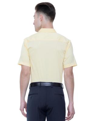 yellow cotton blend formal shirt - 15608637 - Standard Image - 2