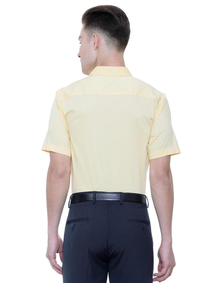 yellow cotton blend formal shirt - 15608637 - Zoom Image - 2