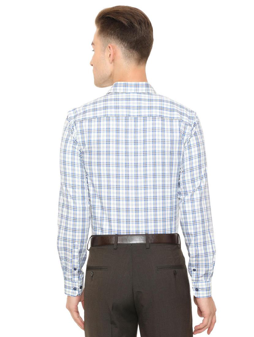 blue cotton casual shirt - 15608655 - Zoom Image - 2
