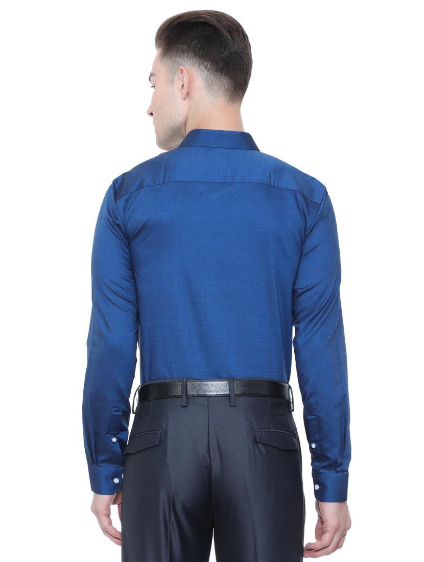 blue cotton formal shirt - 15608660 - Zoom Image - 2