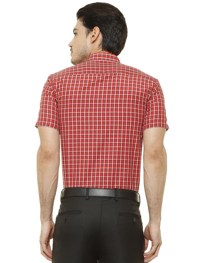 red cotton blend casual shirt - 15608684 - Zoom Image - 2