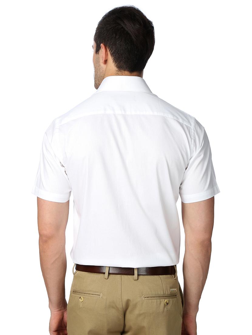 white cotton blend formal shirt - 15608686 - Zoom Image - 2