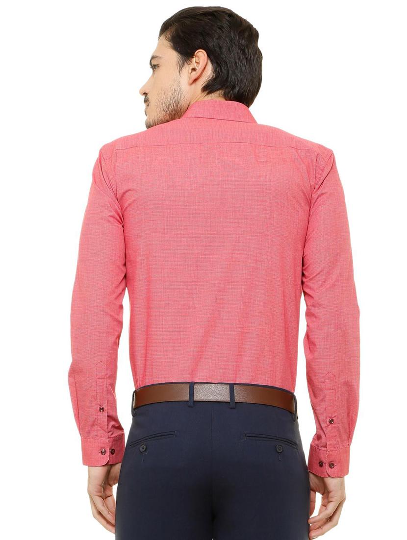 red cotton blend formal shirt - 15608720 - Zoom Image - 2